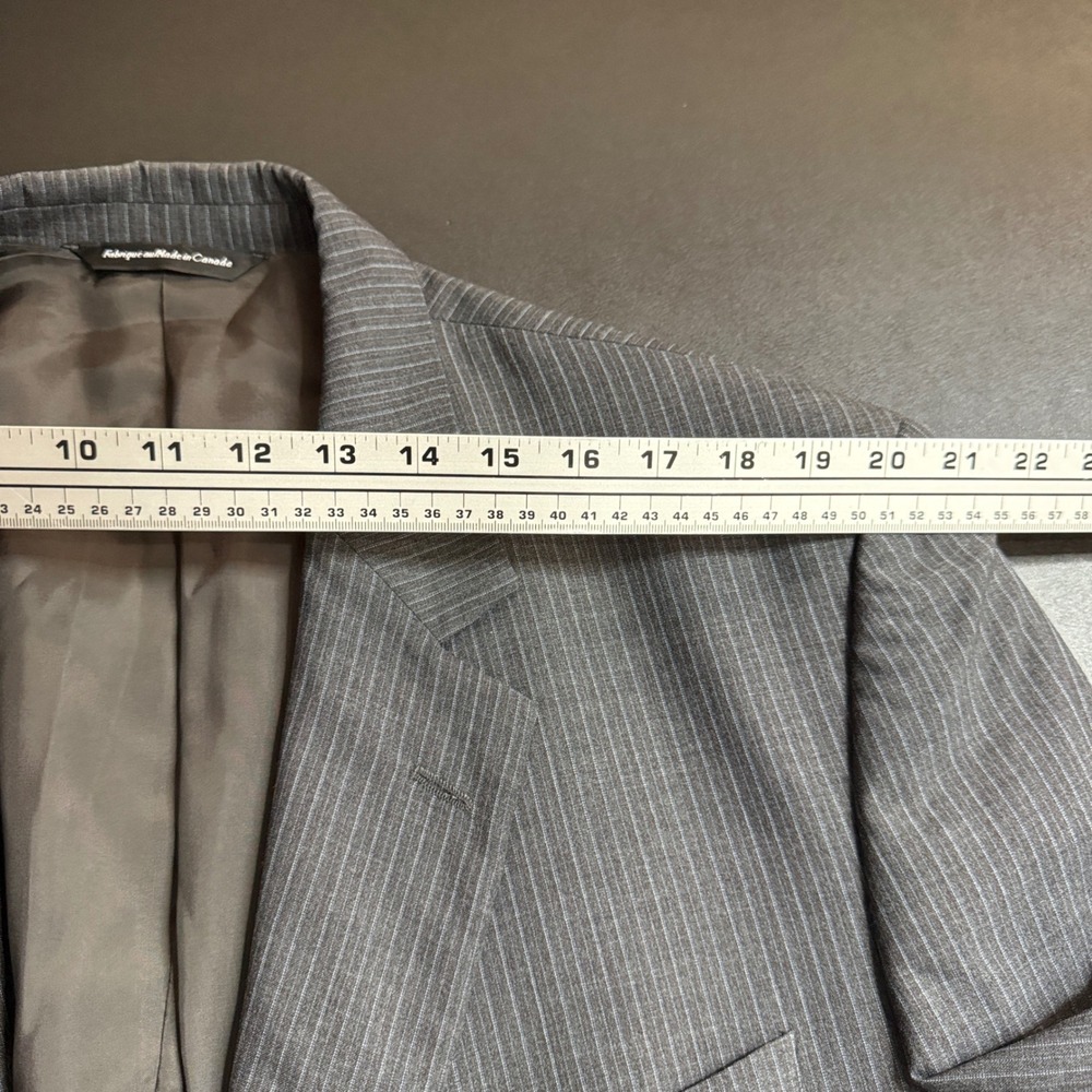 Coppley Brothers Custom Tailored 100 Wool‎ Pinstripe Suit Mens 48L 40W - Picture 11 of 11